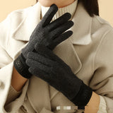 Gants D’Hiver Femme En Cachemire Et Laine Pleine Longueur Tactile Chaud