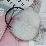 Cache-Oreilles Femme Hiver en Véritable Fourrure de Renard et Écharpe Douce