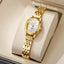 Montre Femme Quartz Dorée Ovale Élégante – Emakujitia