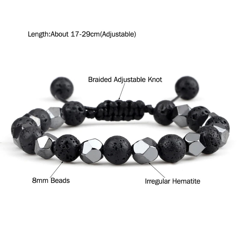Bracelet yoga pierres hématite