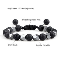 Hematite stone yoga bracelet