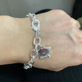 Bracelet en Argent Sterling 925 avec Charme Étoile