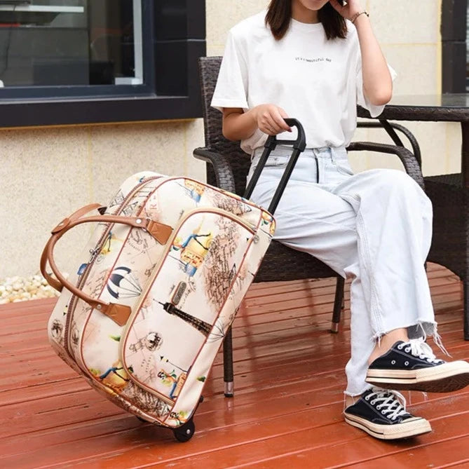 Waterproof suitcase on wheels