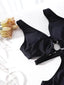 Cut-out One-Piece Swimsuit with Gold Ring - Bohemian Elegance