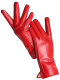 Gants Cuir Véritable Femme Hiver Fins Toucher Écran Doublure Velours Court