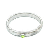 Bracelet jonc serpent plaqué or 18K, texture détaillée, vue de face