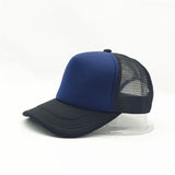 Casquette trucker maille bleu roi unie, vue de face