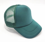Casquette trucker maille orange fluo unie, vue de face