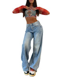 Jean ample taille haute femme - confort et style