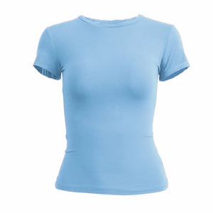 T-shirt Femme Slim Fit à Manches Courtes O-Neck Tricoté