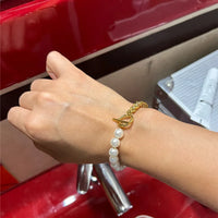 Bracelets de perles cubaines en acier inoxydable avec pendentif cœur.
