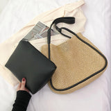 Sac en paille tissé à la main pour femme