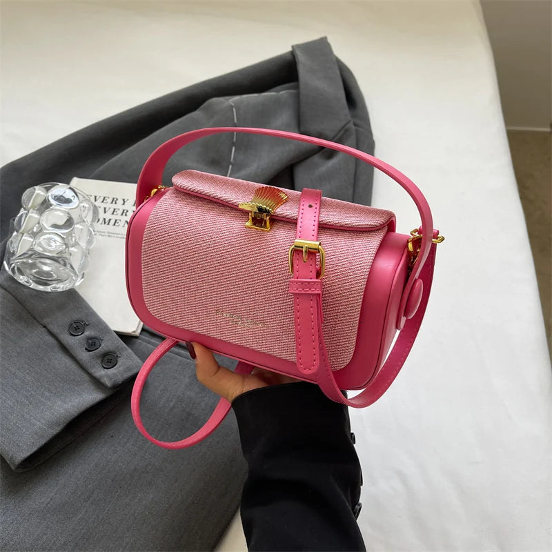 Mini Sac à Bandoulière Carré Simple pour Femmes