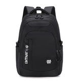 Sac à dos noir multifunctionnel pour femme, adapté pour ordinateur et idéal pour les étudiantes, style collège.