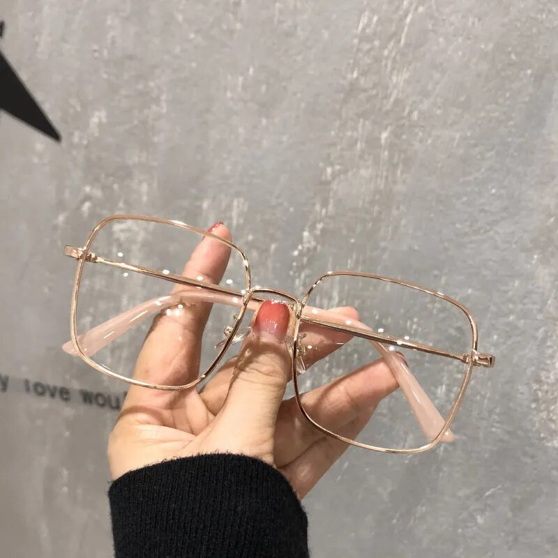 Metallic anti-blue light glasses