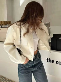 Veste Bomber Femme avec Poches Chic