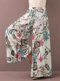 Pantalon Large Décontracté Femme avec Poches - Élégance au Style Rétro