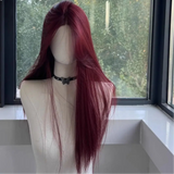 Perruque Longue Noire et Lisse pour Femme