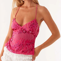 Haut Cami Paillettes Y2K Sexy pour Femmes