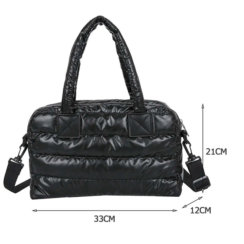 Women's Quilted Nylon Crossbody Bag