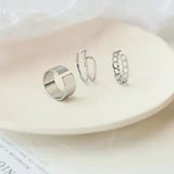 Stainless Steel Adjustable Ring Set