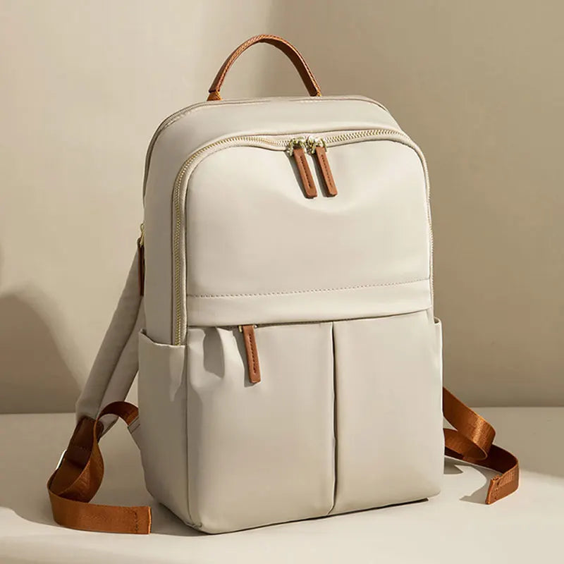 Women's Waterproof Oxford Backpack Modern Style with Laptop Compartment