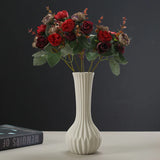 Vase Décoratif Moderne en Céramique Blanche pour Table et Intérieur