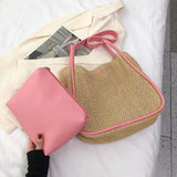 Sac en paille tissé à la main pour femme