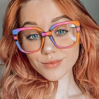 Multicolored fashion oversized glasses
