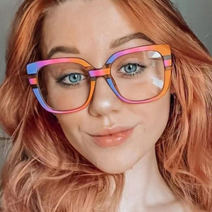 Gafas extragrandes de moda multicolor.