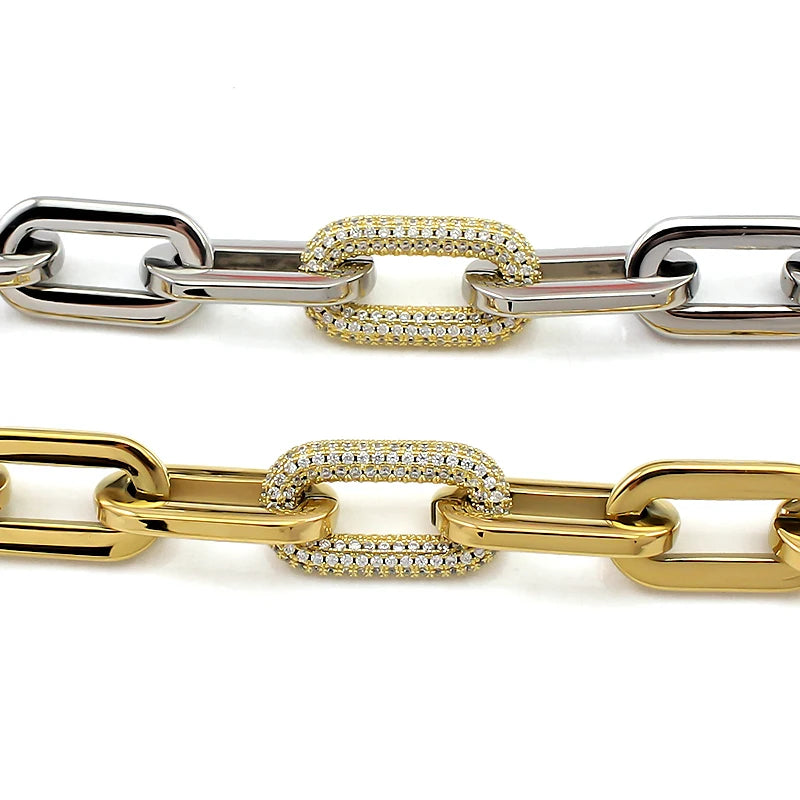 Gold Crystal Chain Bracelet for Women
