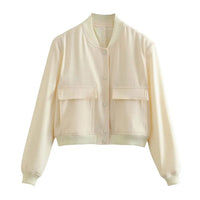 Veste Bomber Femme avec Poches Chic
