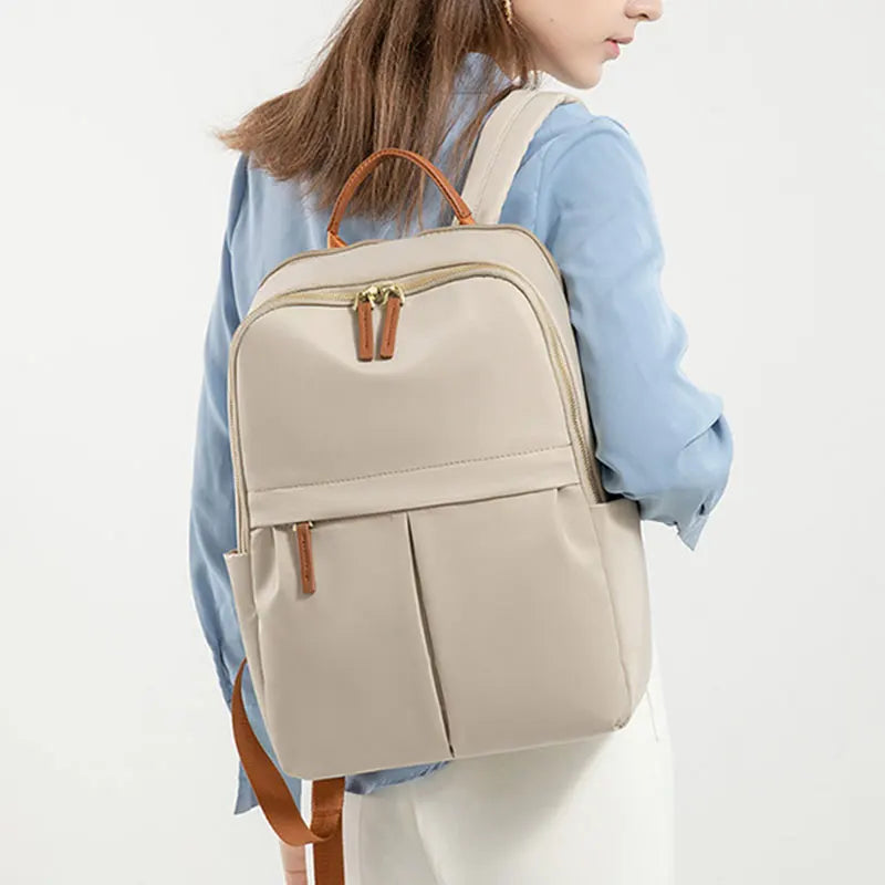 Women's Waterproof Oxford Backpack Modern Style with Laptop Compartment