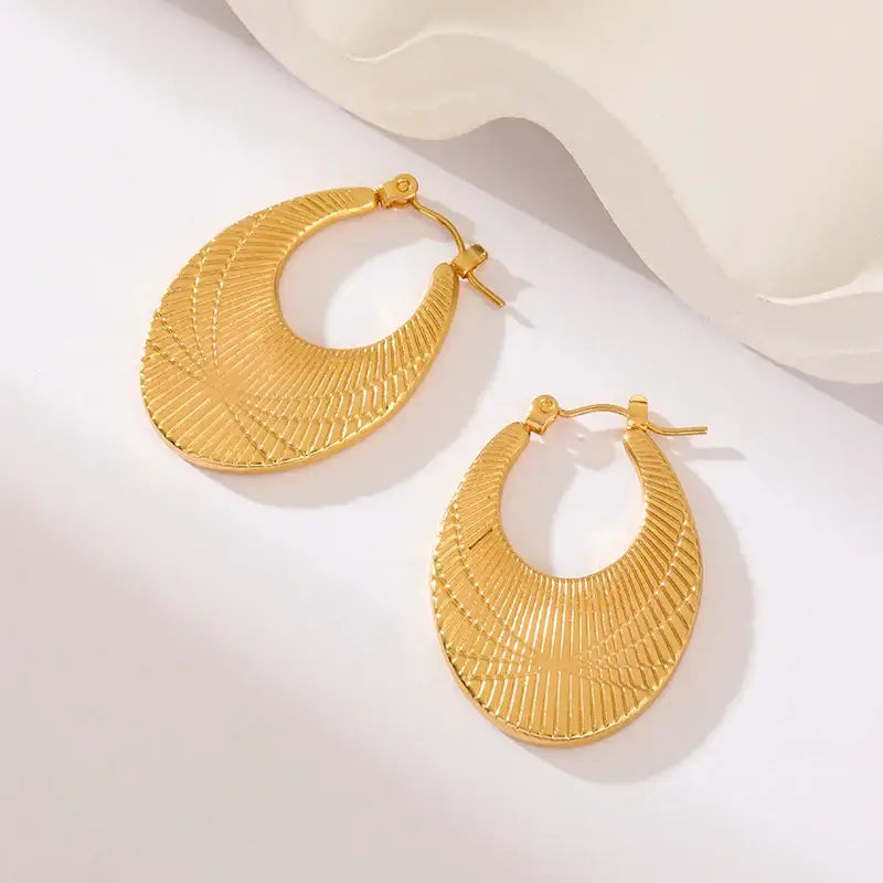 Boucles d'oreilles rondes en acier inoxydable