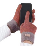 Gants Femme Tricotés Laine Cachemire Écran Tactile Intérieur Polaire Hiver