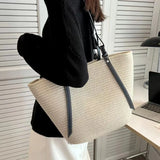 Grand sac de plage en paille pour femme