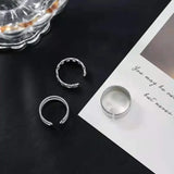 Stainless Steel Adjustable Ring Set