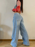 Jean ample taille haute femme - confort et style