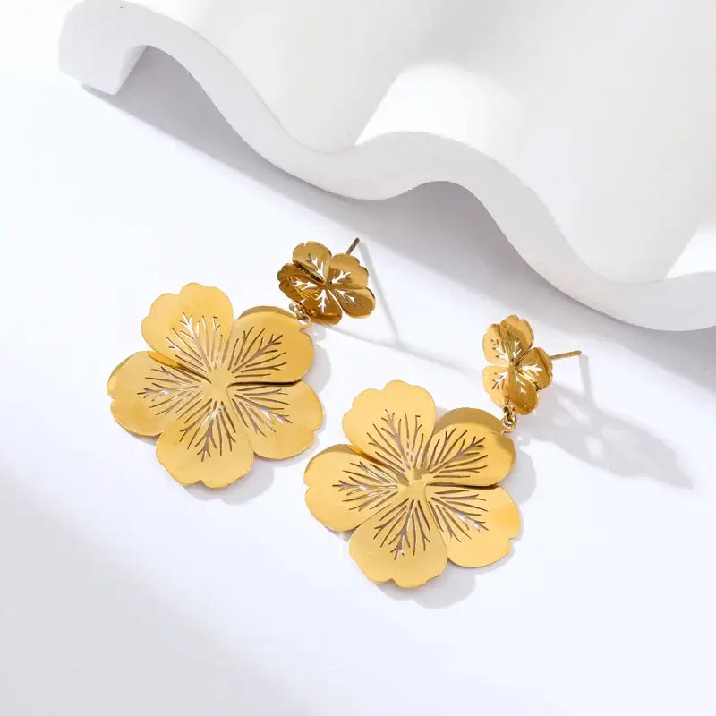 Boucles d'oreilles rondes en acier inoxydable