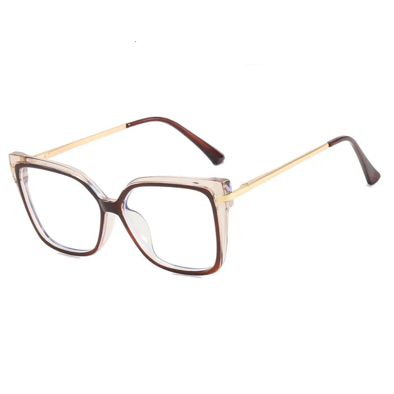 Lunettes Oversize Élégantes à Motif Léopard