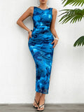Robe Femme Printemps Été Style Amincissant sans Manches