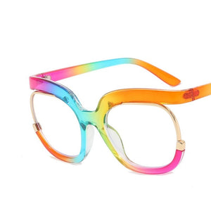 Lunettes rétro multicolore anti lumière bleue
