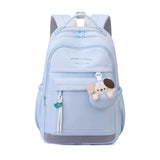Girls' College Style Oxford Large Capacity Zippered Backpack