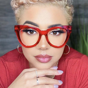 Lunettes pour femmes monture œil de chat surdimensionnées