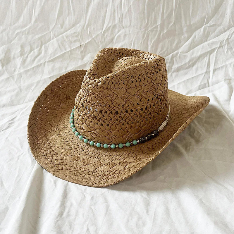 Chapeau de Plage Bohème en Paille Tressée