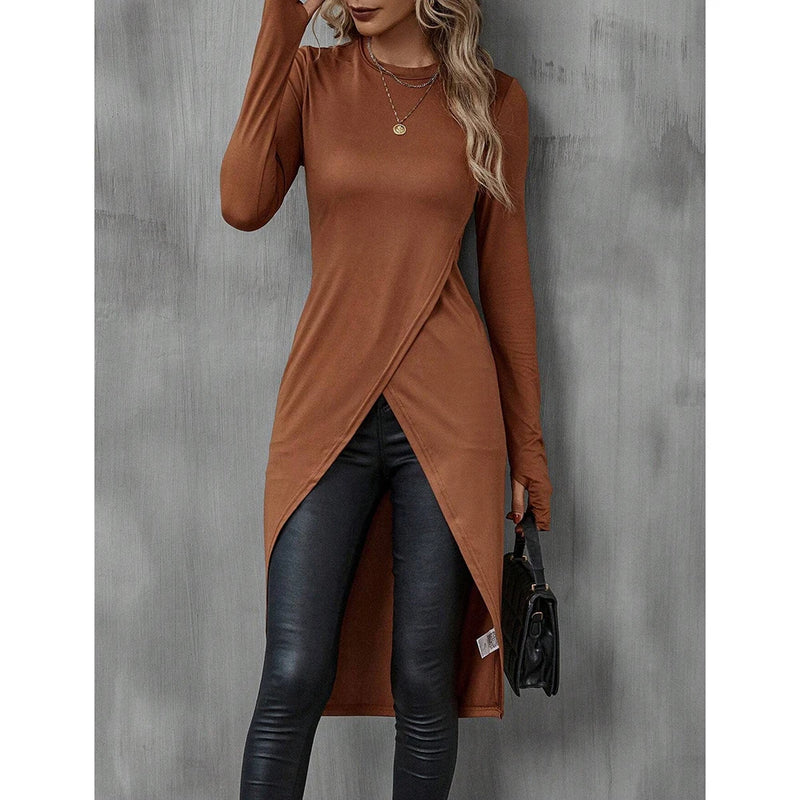 T-shirt Élégance Française Automnale pour Femme