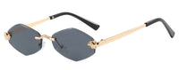 Lunettes de soleil polygonales vintage pour femmes