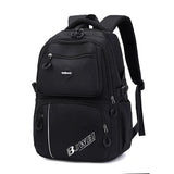 Sac à dos noir multifonction pour femmes, idéal pour le voyage et l'université, avec plusieurs poches et une fermeture éclair.