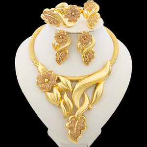 Women Luxury Flower Design Jewelry Set