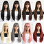 Perruque Synthétique Longue et Lisse Colorée